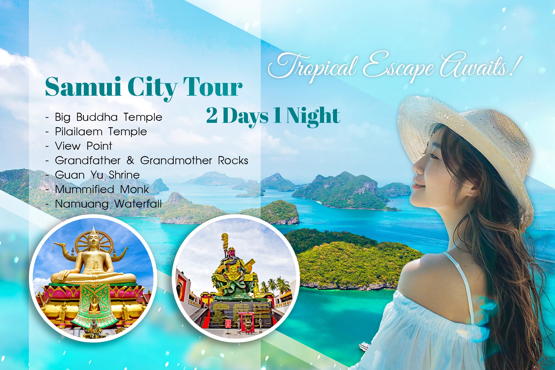 Koh Samui 3 Islands Tour 3 Days 2 Nights